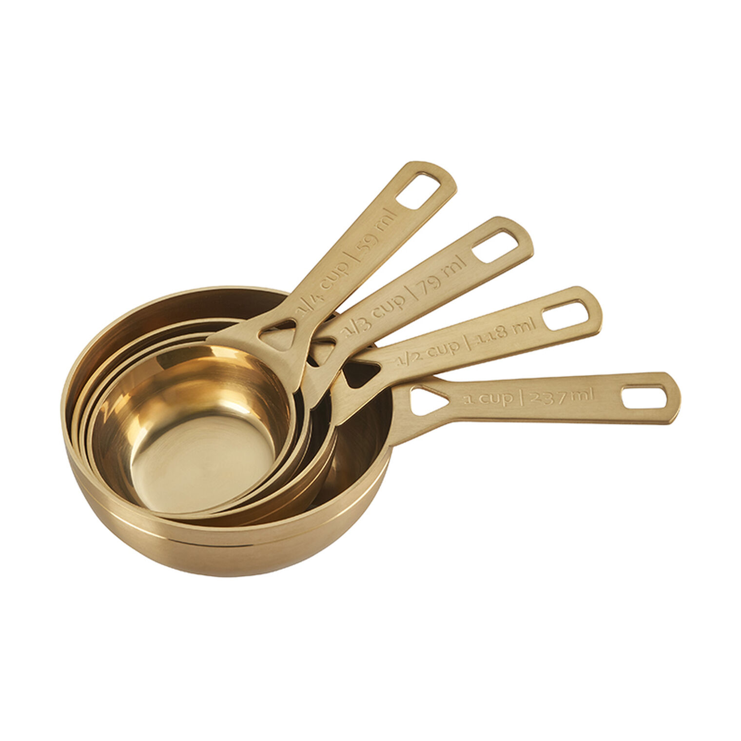 Gold 4-Piece Measuring Cup Set