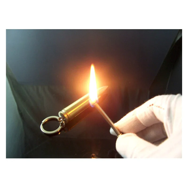 HULIANFU Novel Mini Bullet Shaped Waterproof matches Cigarette Lighters Metal Torch Flame Lighter Gadget Smoker Man Gift Key Accessories - Deanwangkt