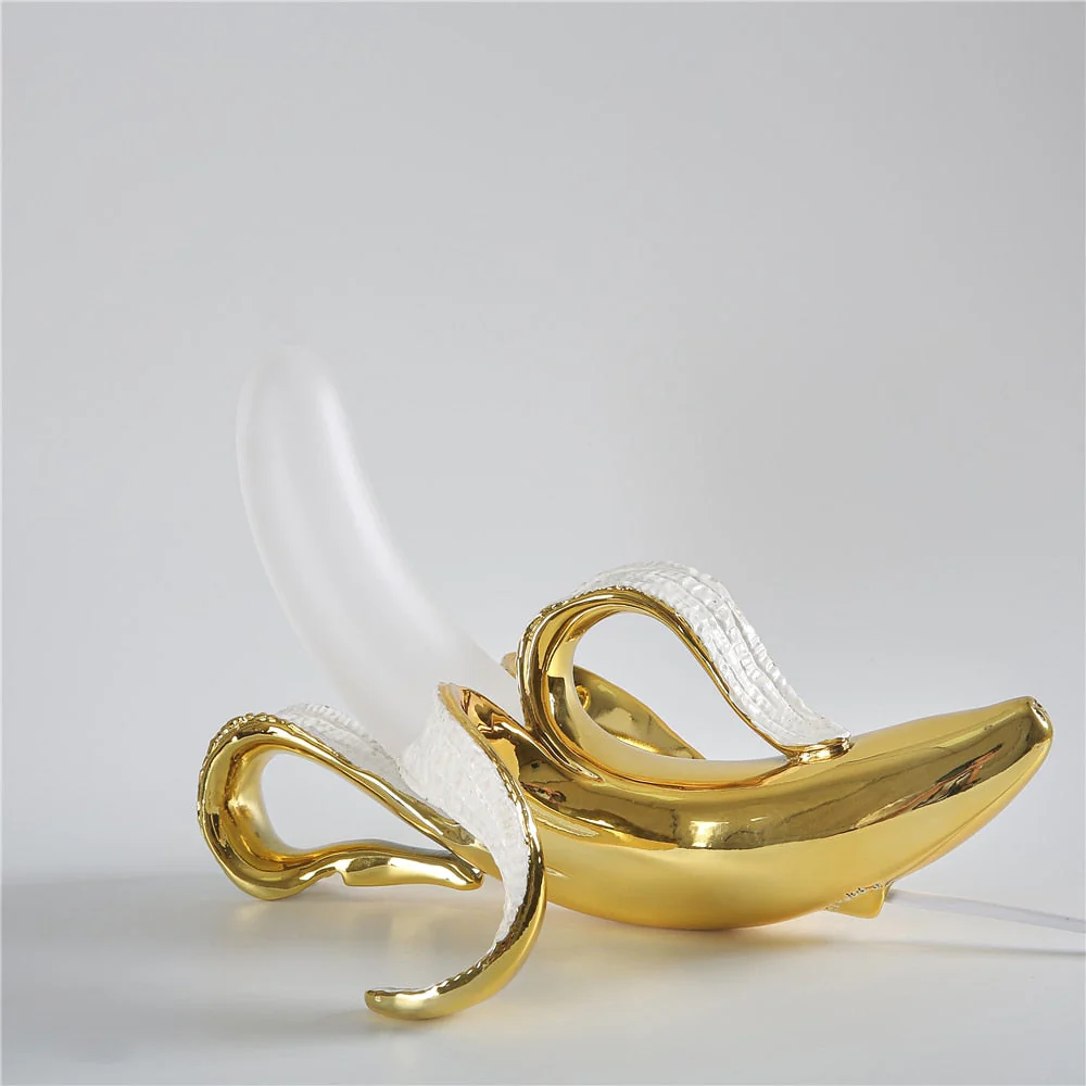 HULIANFU 2026  Table Lamp Italy Banana Desk Lamp Night Lights Led Bedroom Bedside Living Room Glass Modern Home Decor Lighting Fixtures - Deanwangkt