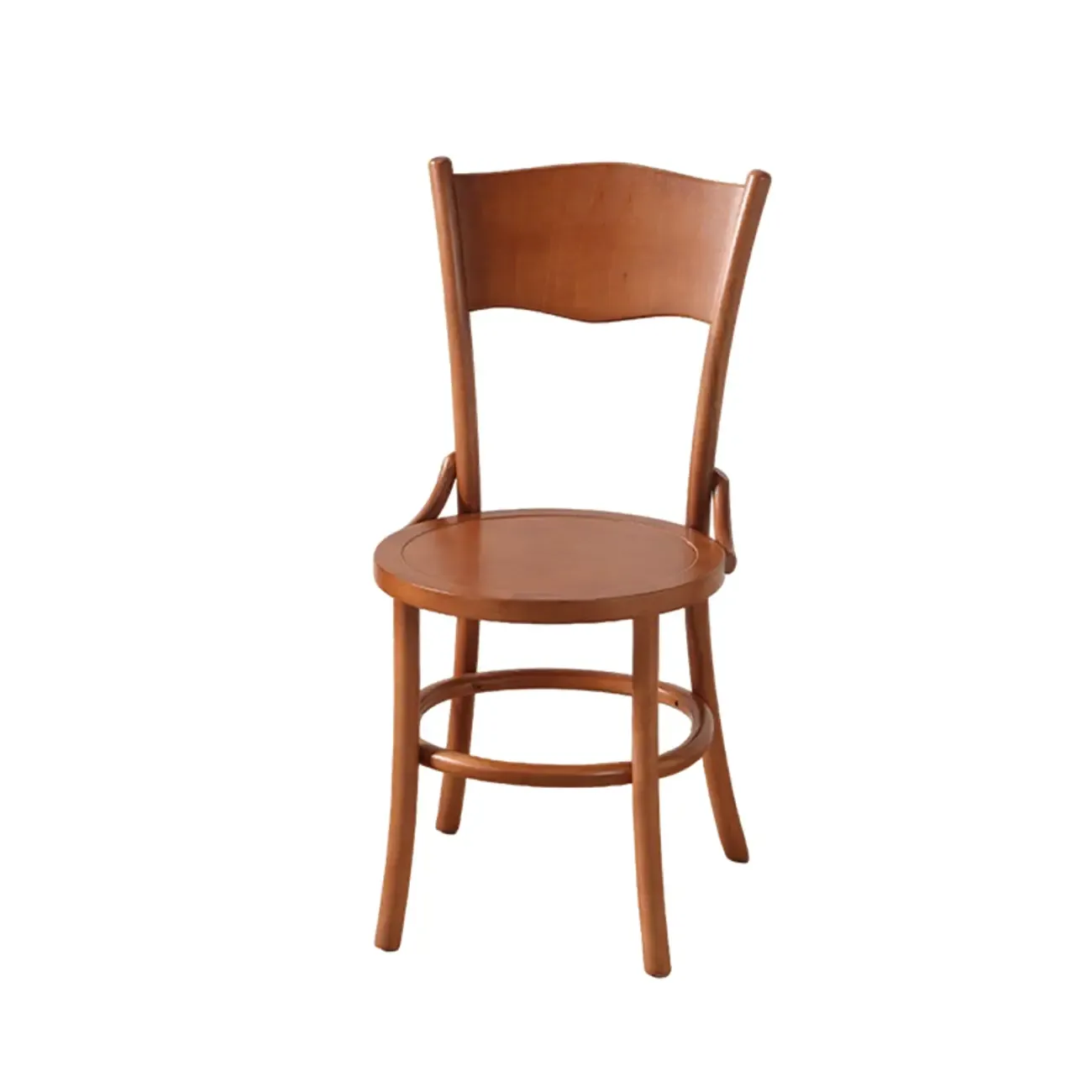 Mid-Century Modern Round Wood Dining Chair