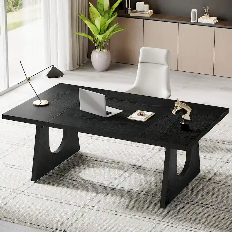 70.9 Inches Executive Desk Rectangular Computer Office Desk with Large Desktop