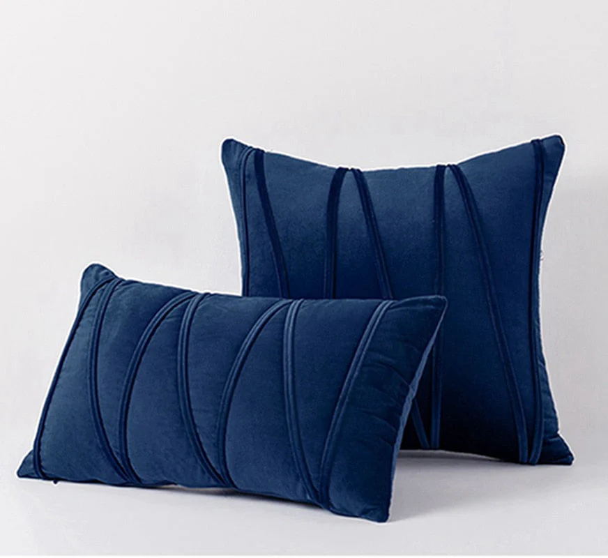 HULIANFU Inyahome New Art Velvet Yellow Blue Pink Solid Color Cushion Cover Pillow Cover Pillow Case Home Decorative Sofa Throw Decor - Deanwangkt