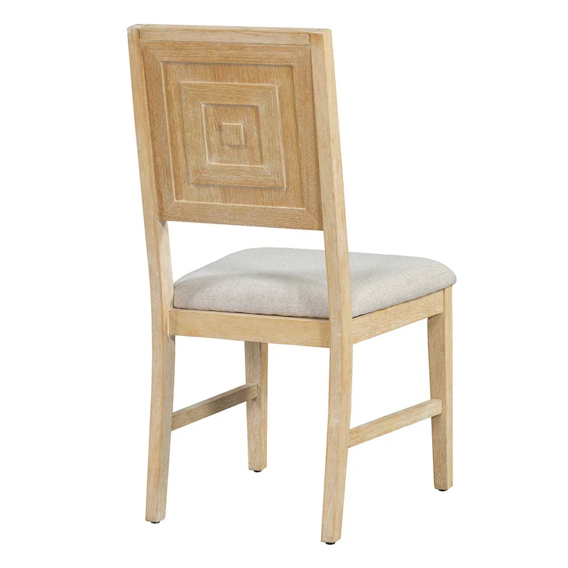 6 Piece Dining Table Chair Set, Wooden Kitchen Furniture Set with Acacia Wood Rectangular Table, 4 Chairs and 1 Bench