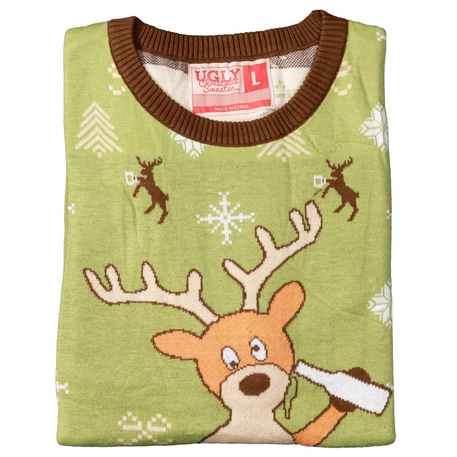 Blitzen Drunk Funny Adult Unisex Ugly Christmas Sweater