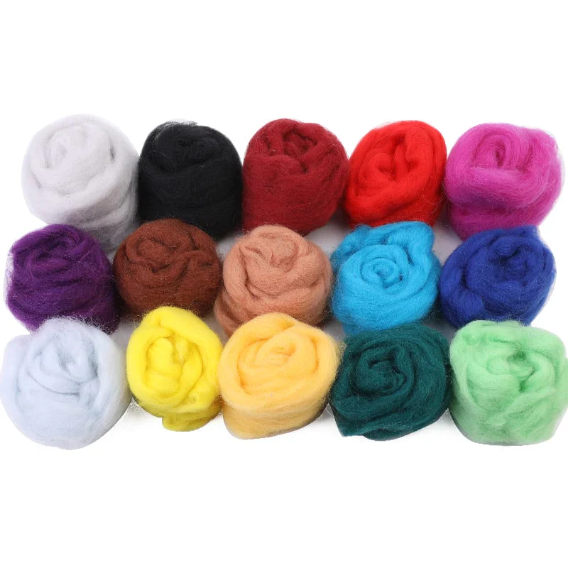 HULIANFU MIUSIE 16/25 Color Needle Felting Kit Wool Felting Tools Handmade Felt Needle Set 7pcs Pack Felting Fabric Materials Accessories - Deanwangkt