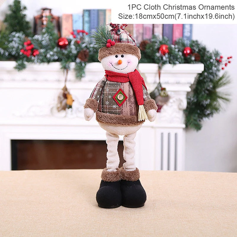 HULIANFU Santa Claus Christmas Doll Merry Christmas Decorations for Home Elk Christmas Ornaments Xmas Tree Decor  Navidad Natal Gifts - Deanwangkt