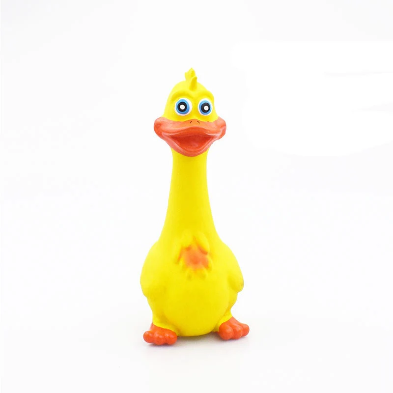 HULIANFU Pets Dog Toys Screaming Chicken Squeeze Sound Toy Rubber Pig Duck Squeaky Chew Bite Resistant Toy Puppy Training Interactive - Deanwangkt