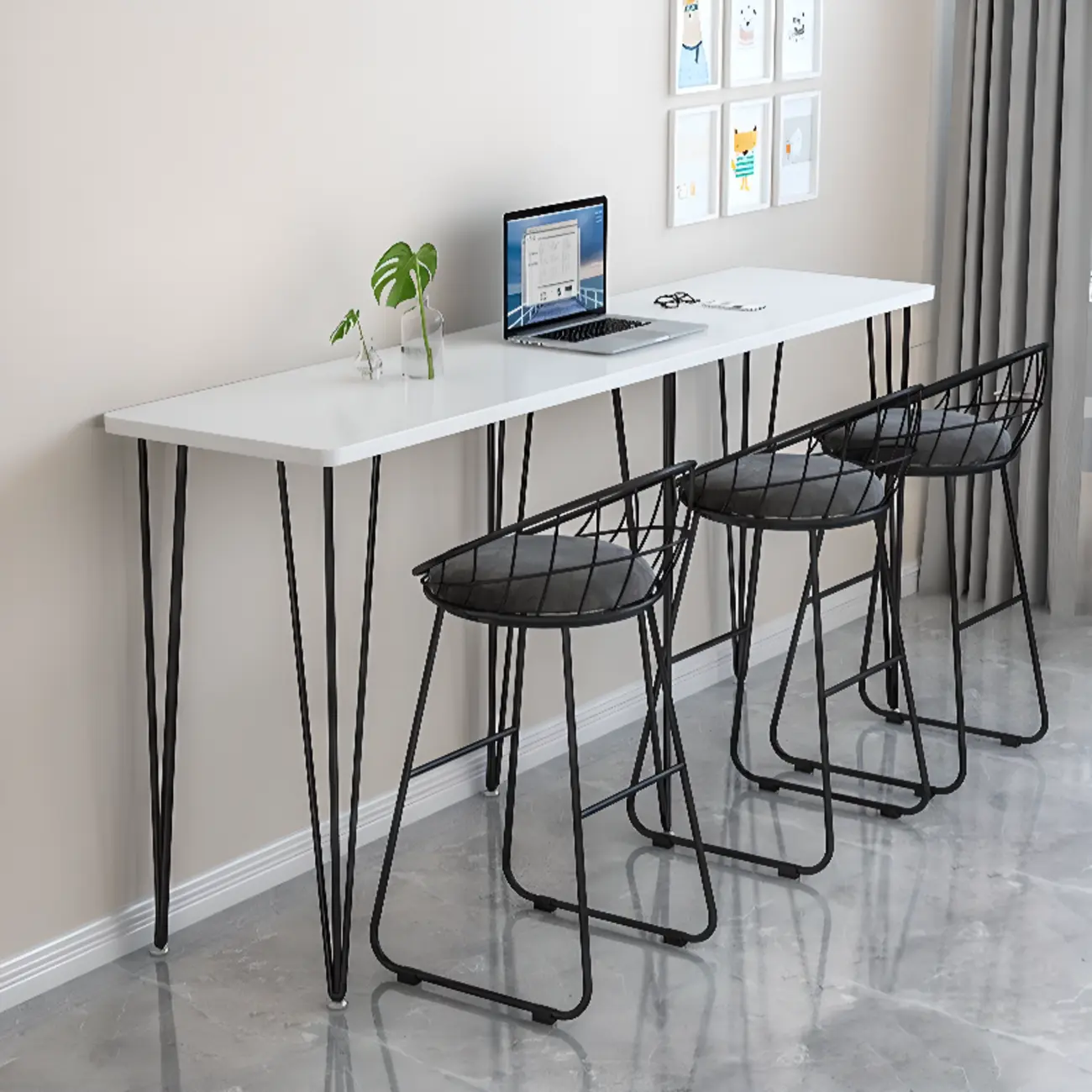 Modish Wooden Counter Height Bar Tables