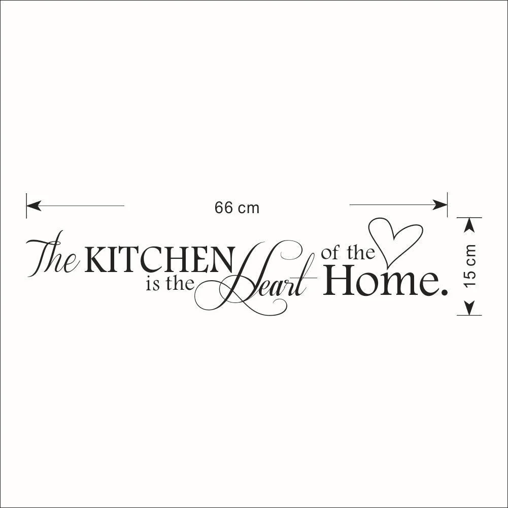 HULIANFU Kitchen Wall Stickers Vinyl Wall Decals for Kitchen English Quote Home Decor Art Decorative Stickers PVC Dining Room For Bar PVC - Deanwangkt