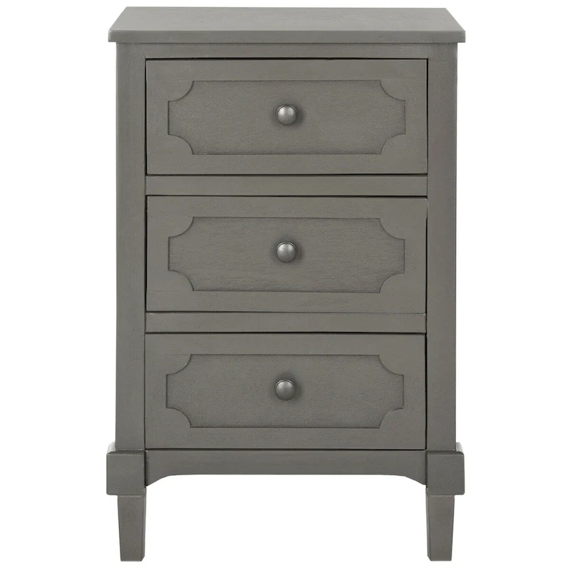 Dinah Grey 3-Drawer Storage Side Chest - 16.9 x 13.4 x 26.8 - 17Wx13Dx26H