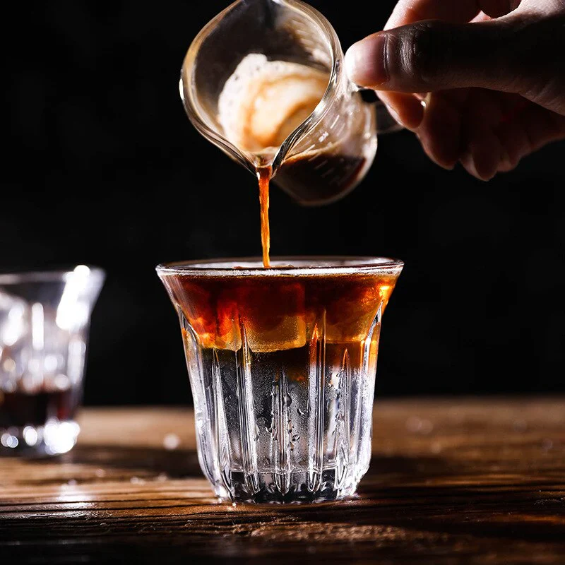 HULIANFU Nordic Espresso Coffee Glass European Cappuccino Cold Latte Latte Concentrated Cup American Ice Dirty Coffee Cup for Kitchen - Deanwangkt