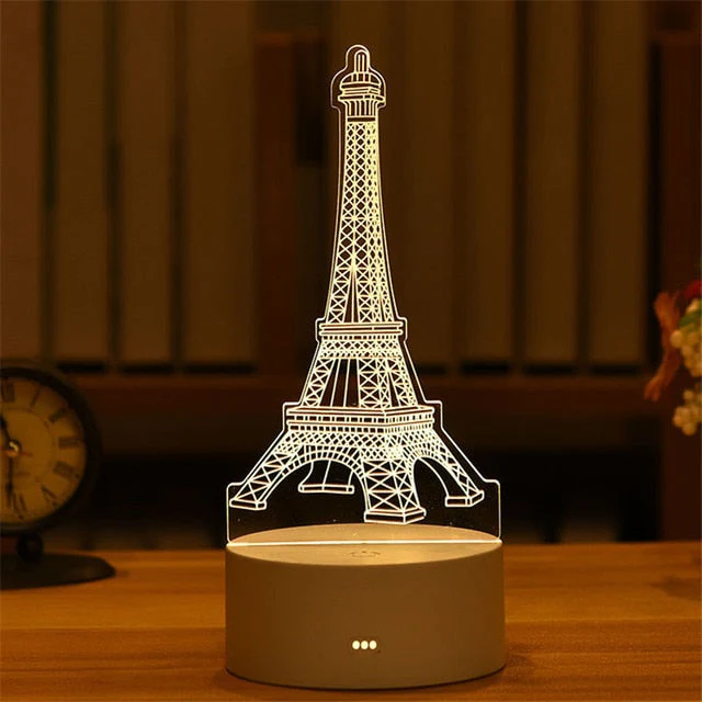 HULIANFU Romantic Love 3D Lamp Heart-shaped Balloon Acrylic LED Night Light Decorative Table Lamp Valentine Day Sweetheart Wife Gift - Deanwangkt