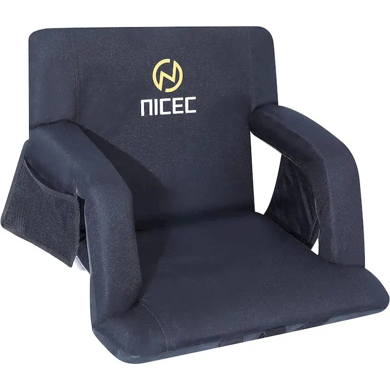 Wide Stadium Seating for bleachers, Bleacher Seats with Back Support, Floor Chairs, 5 Reclining Positions