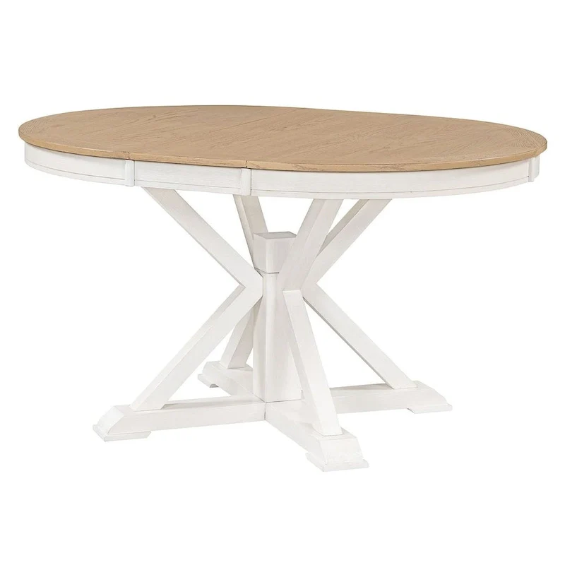 5-Piece Dining Set with Extandable Round Table