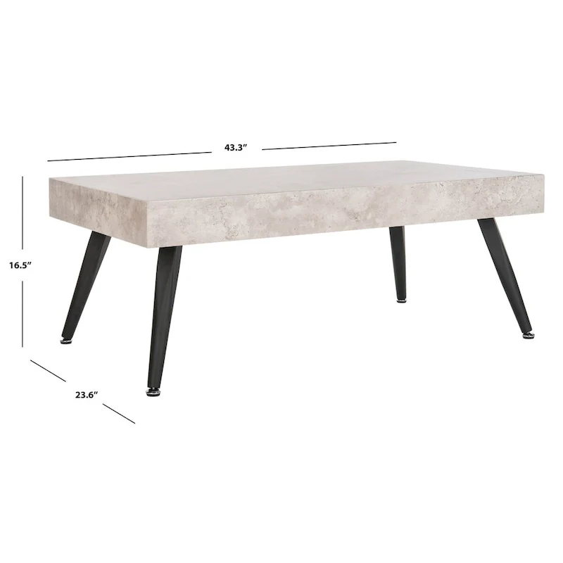 SAFAVIEH Clevie Modern Coffee Table - 43.3 x 23.6 x 16.5 - 43Wx24Dx17H