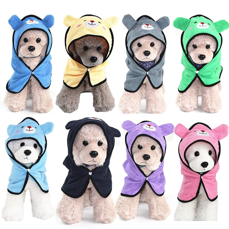 HULIANFU S/M/L Pet Dog Bath Towel Soft Dog Towel Super Absorption Drying Bath Towel for Dog Cat Puppy Bathrobes Pet Cleaning Supplies - Deanwangkt