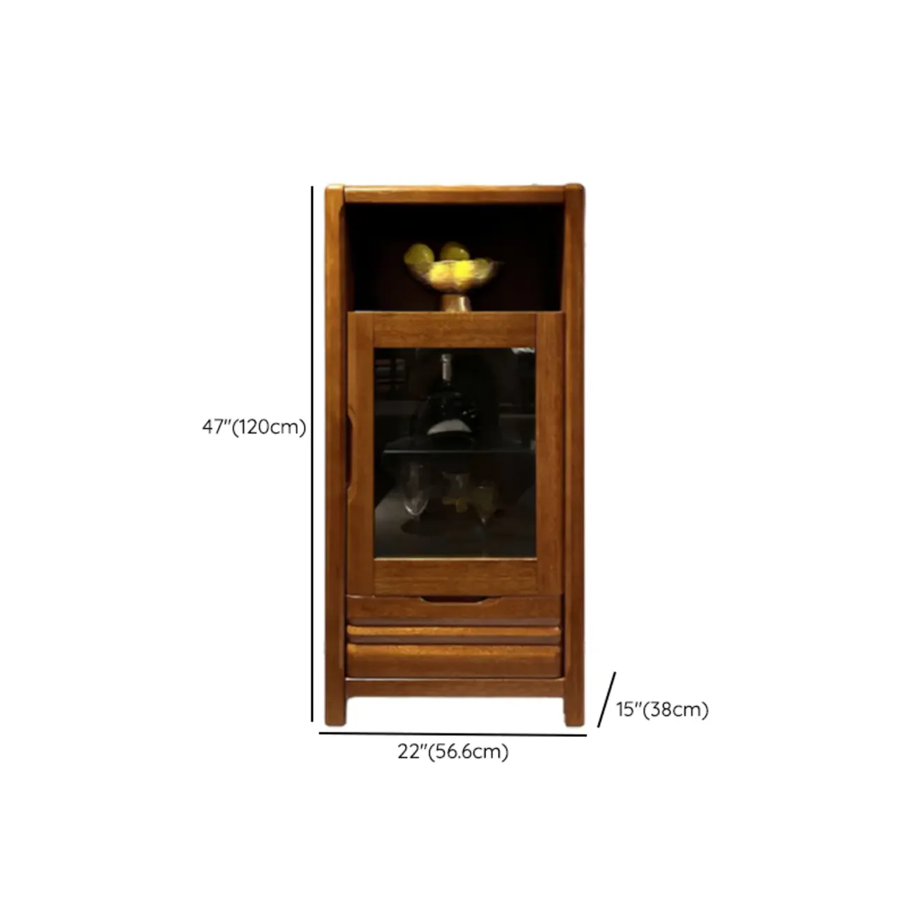 Modern Wood Wine Rack with Glass Holder Walnut