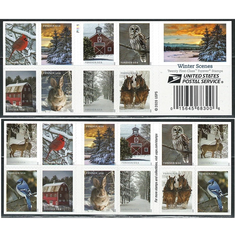 Winter Scenes 2020, (Book of 20) - TWENTYSTAMPS