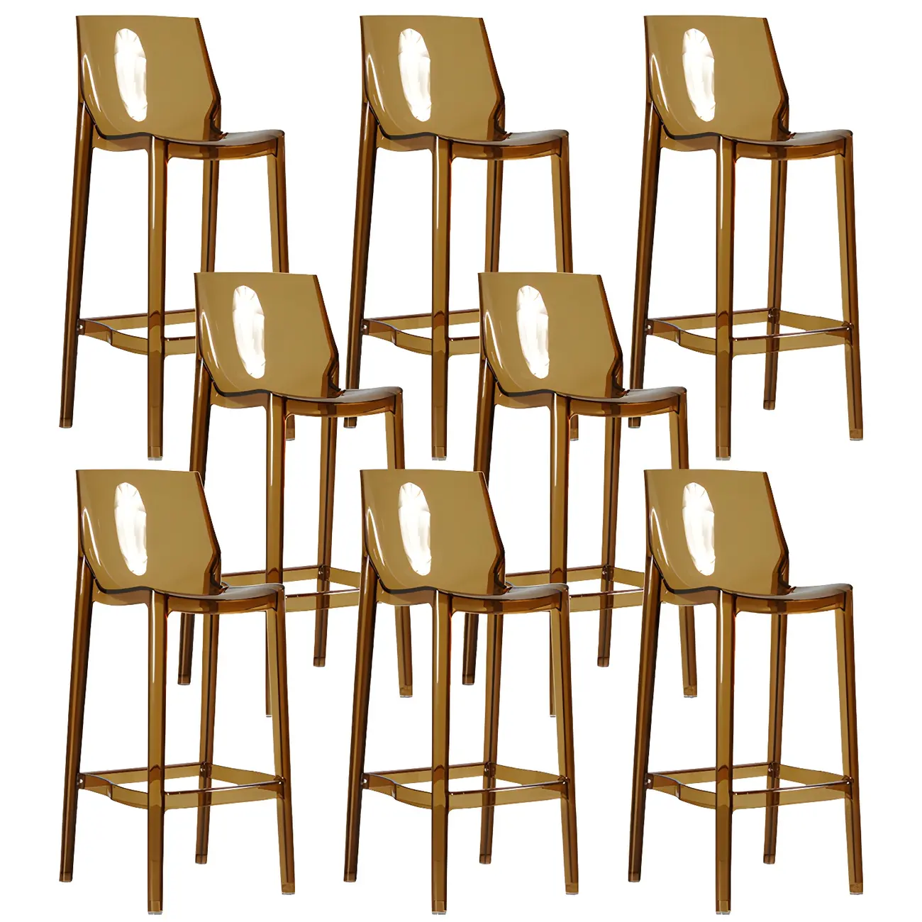 Modern Acrylic Vibrant Durable Colourful Sleek Bar Stool