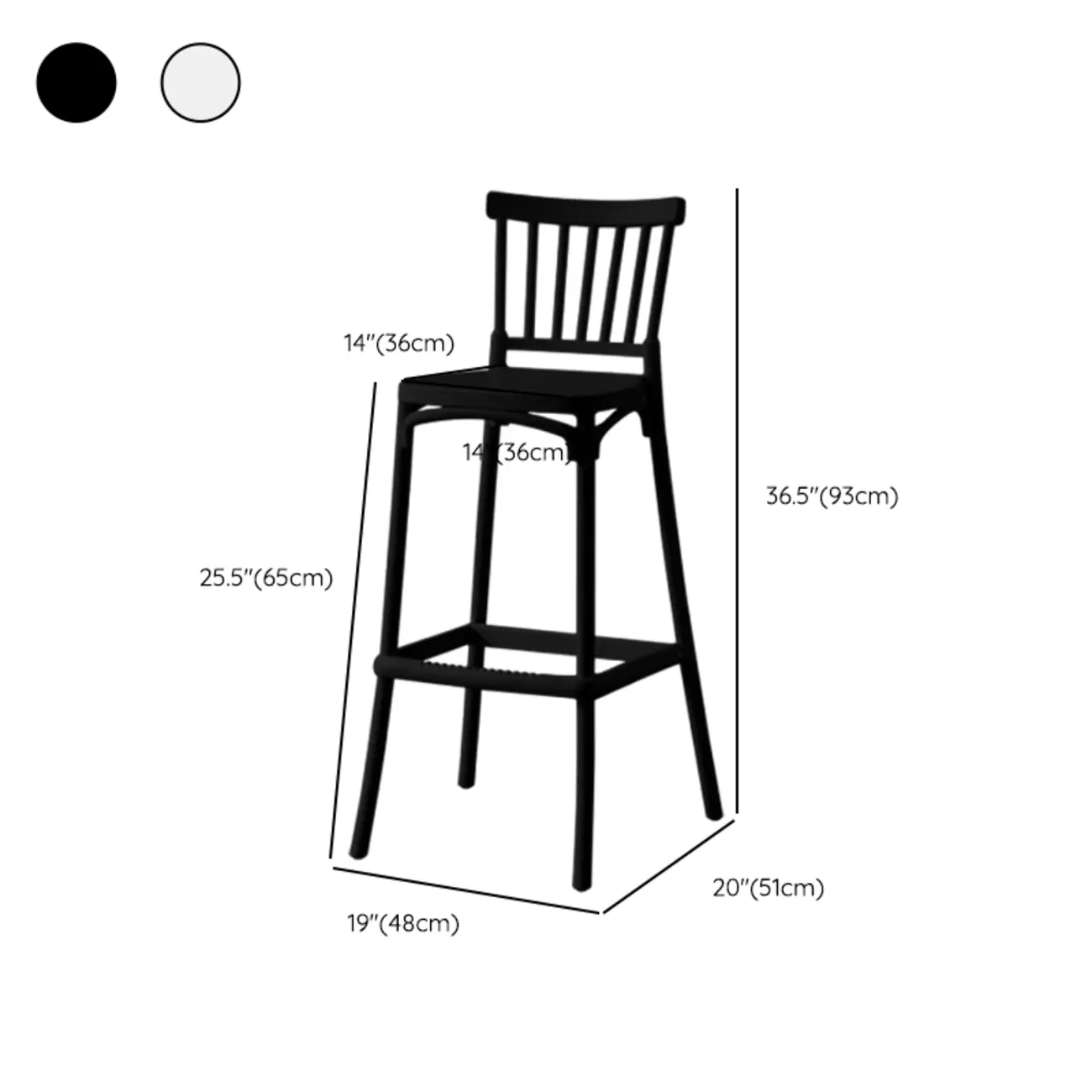 Modern Acrylic Square Counter Height Stools with Back