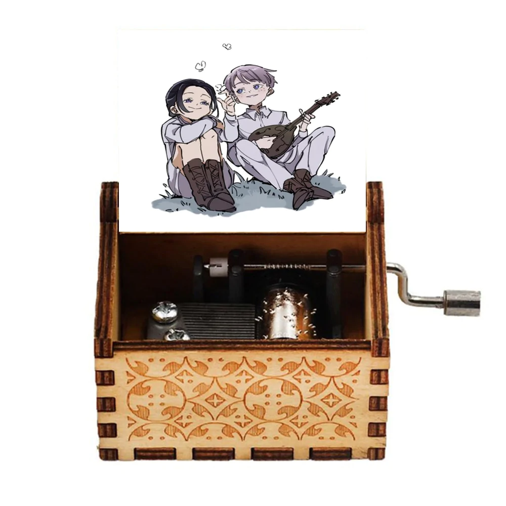 HULIANFU New Attack On Titan Queen Music Box Antique Carved Wooden Hand Cranks Power Game Crossing Rainbow Christmas Birthday Gifts - Deanwangkt