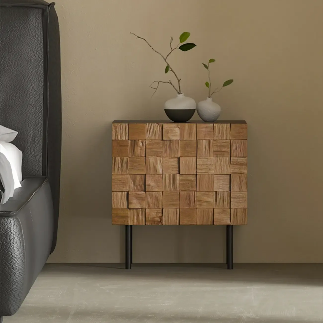 Mid-century Modern Wood Nightstand