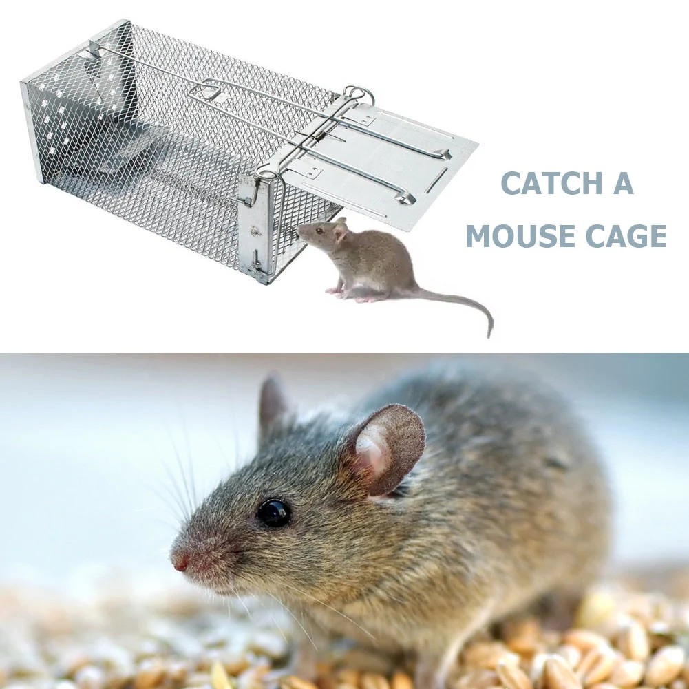 HULIANFU Reusable Mouse Trap Cage Metal Mice Rodent Rats Catcher Pest Control Products Garden Outdoor Household Gadgets - Deanwangkt