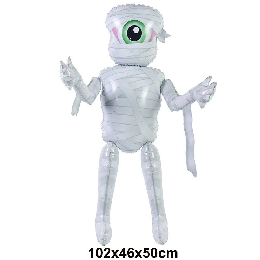HULIANFU Large 86x165cm Skeleton Man Balloons Halloween Decorations Globos Scary Halloween Skull Ballons Halloween Party Home Decorations - Deanwangkt