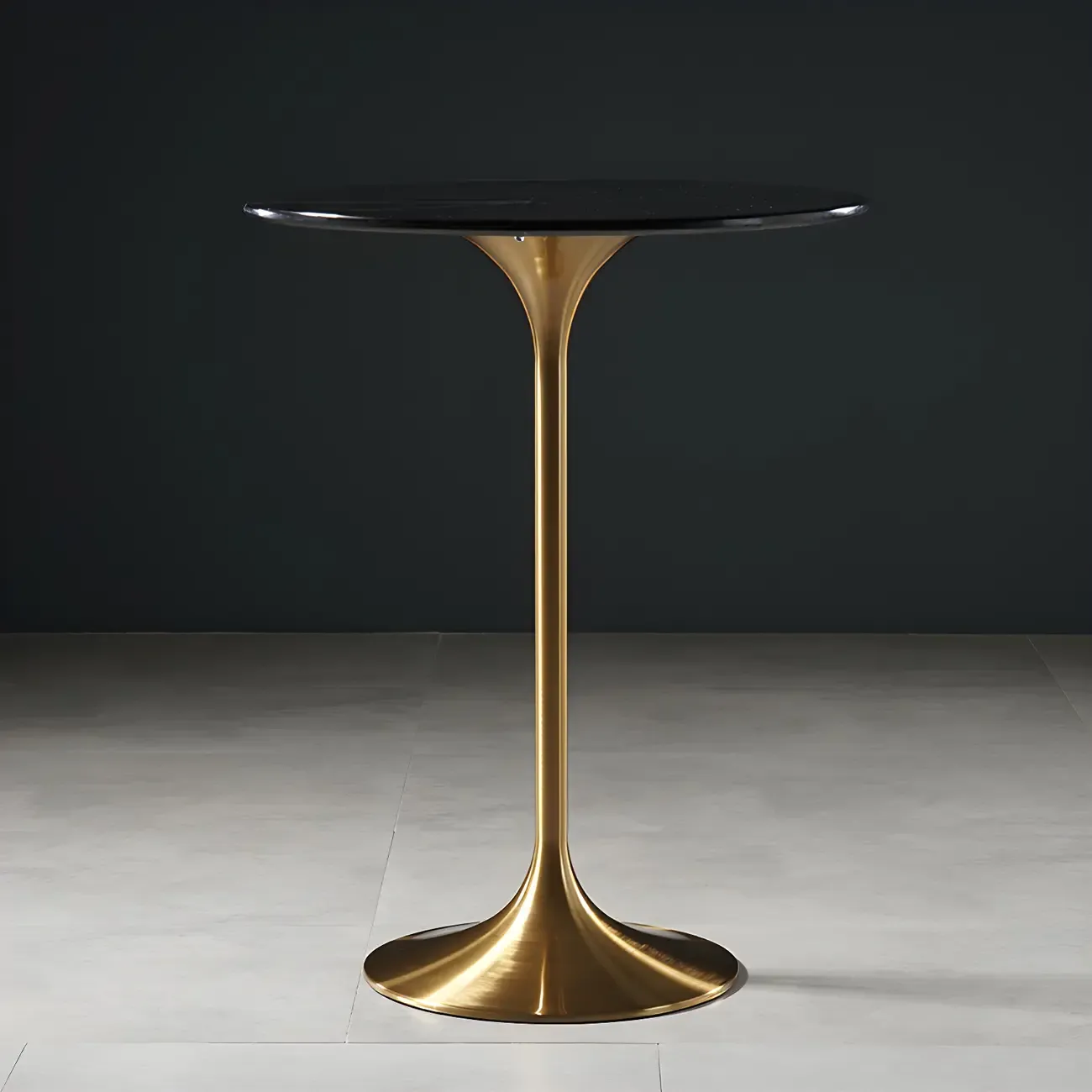 Glam Round Tall Bistro Table Pedestal Base Bar Table