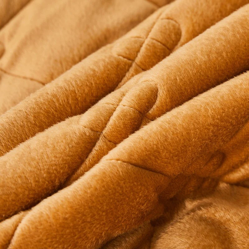 HULIANFU Luxury Super Soft Crystal Velvet Fleece Lace Ruffles Quilted Bed Skirt Mattress Cover Bedspread Pillowcase Bedding Home Textiles - Deanwangkt