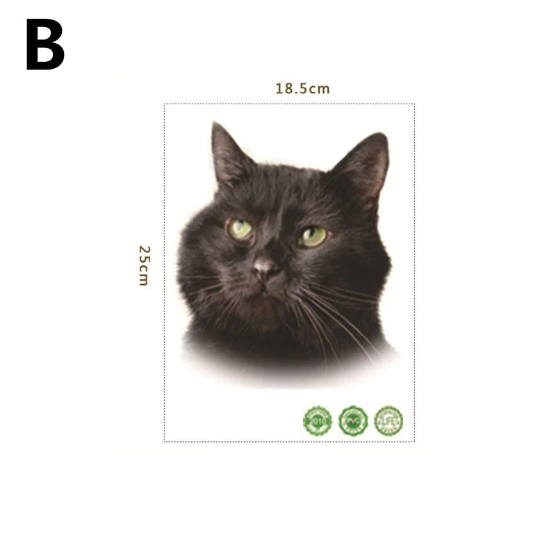 HULIANFU Toilet Stickers 3D Cat Vivid Wall Sticker  Fashion Lovely Animal Pvc Waterproof Decal For Bathroom Toilet Kicthen Decorative - Deanwangkt