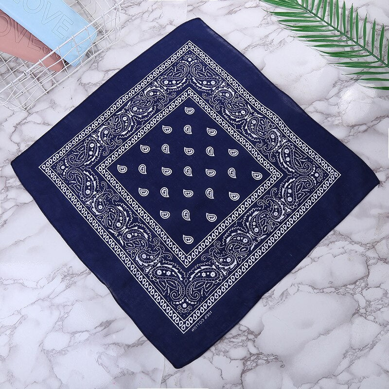 HULIANFU Tie Dye Bandana Cotton Paisley Bandanas Headbands Cowboy Handkerchiefs for Men and Women Colorful Hip-Hop Cycling Outdoor - Deanwangkt