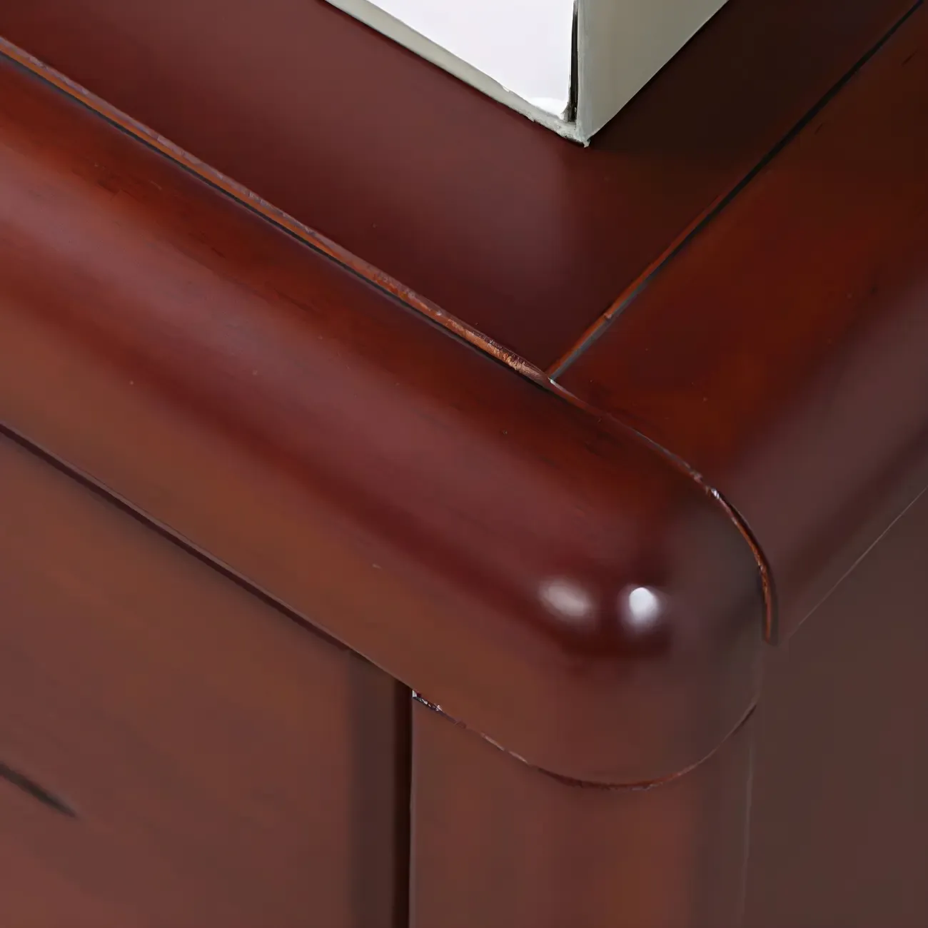 Bedroom Black Wooden 2-Drawer Narrow Nightstand