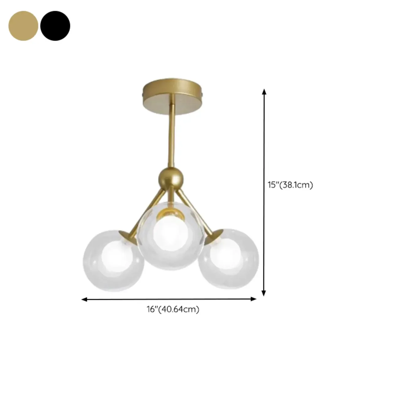 Modern Glass Globes LED Chandelier with Sputnik Design