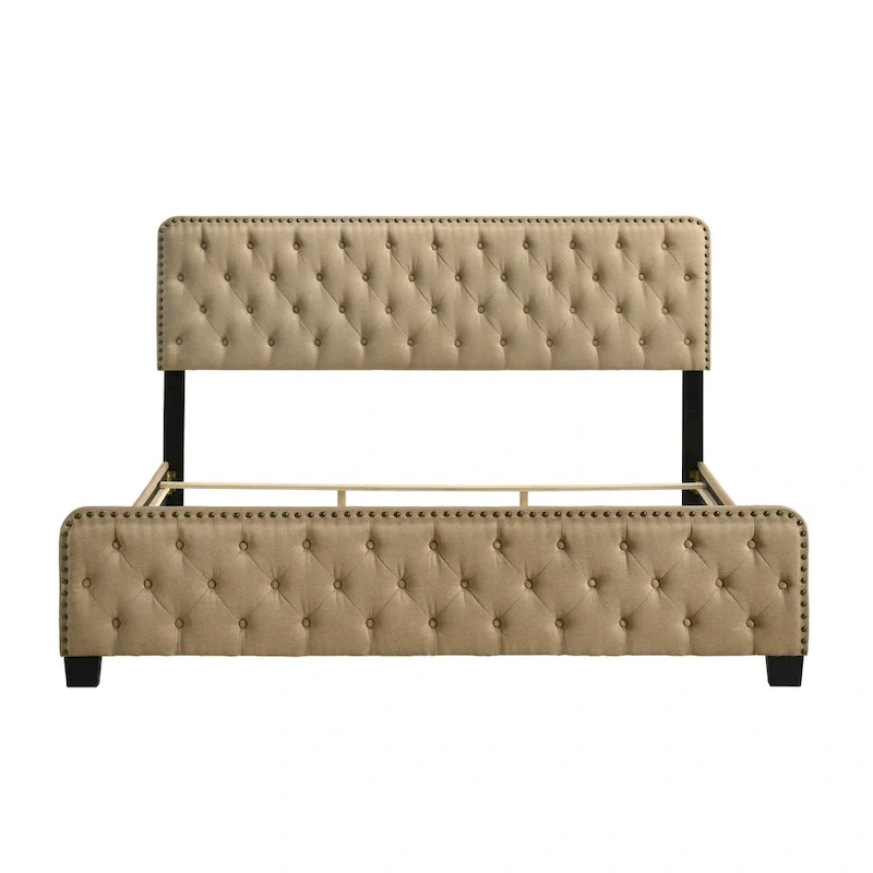 Furniture of America Tilly Button Tufted Fabric Upholstered Bed