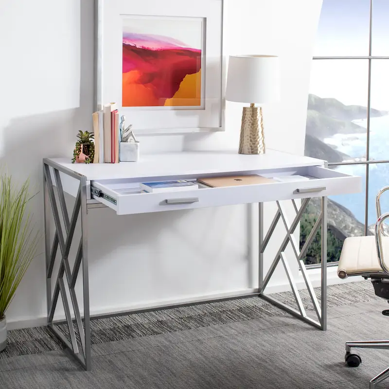 SAFAVIEH Manila Modern Dual-Tone 1-Drawer Desk