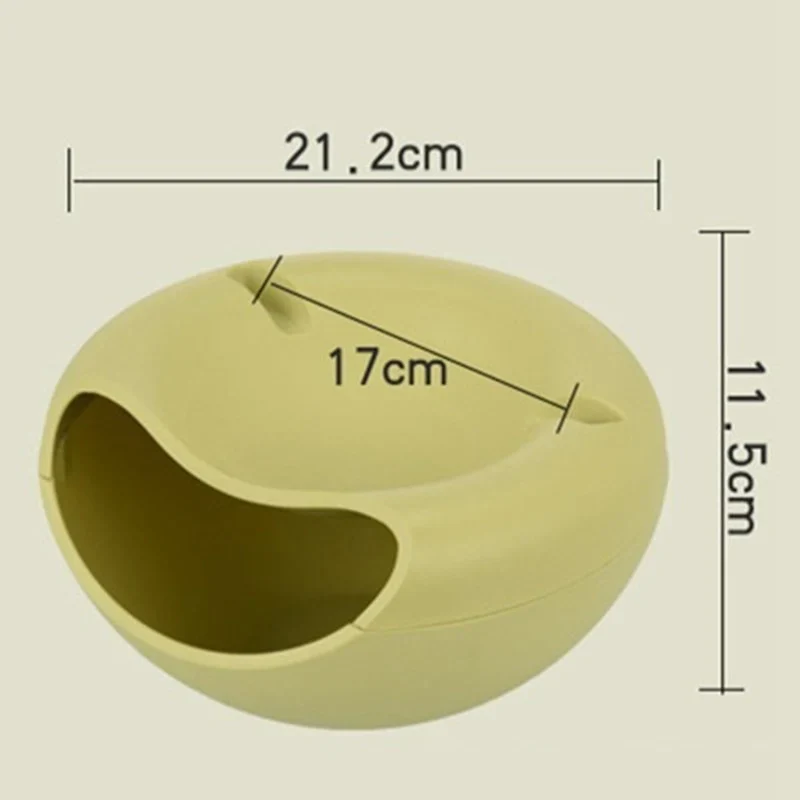 HULIANFU Multifunctional Plastic Double Layer Dry Fruit Containers Snacks Seeds Holder Desktops Plate Dish Organizer Storage Box Garbage - Deanwangkt