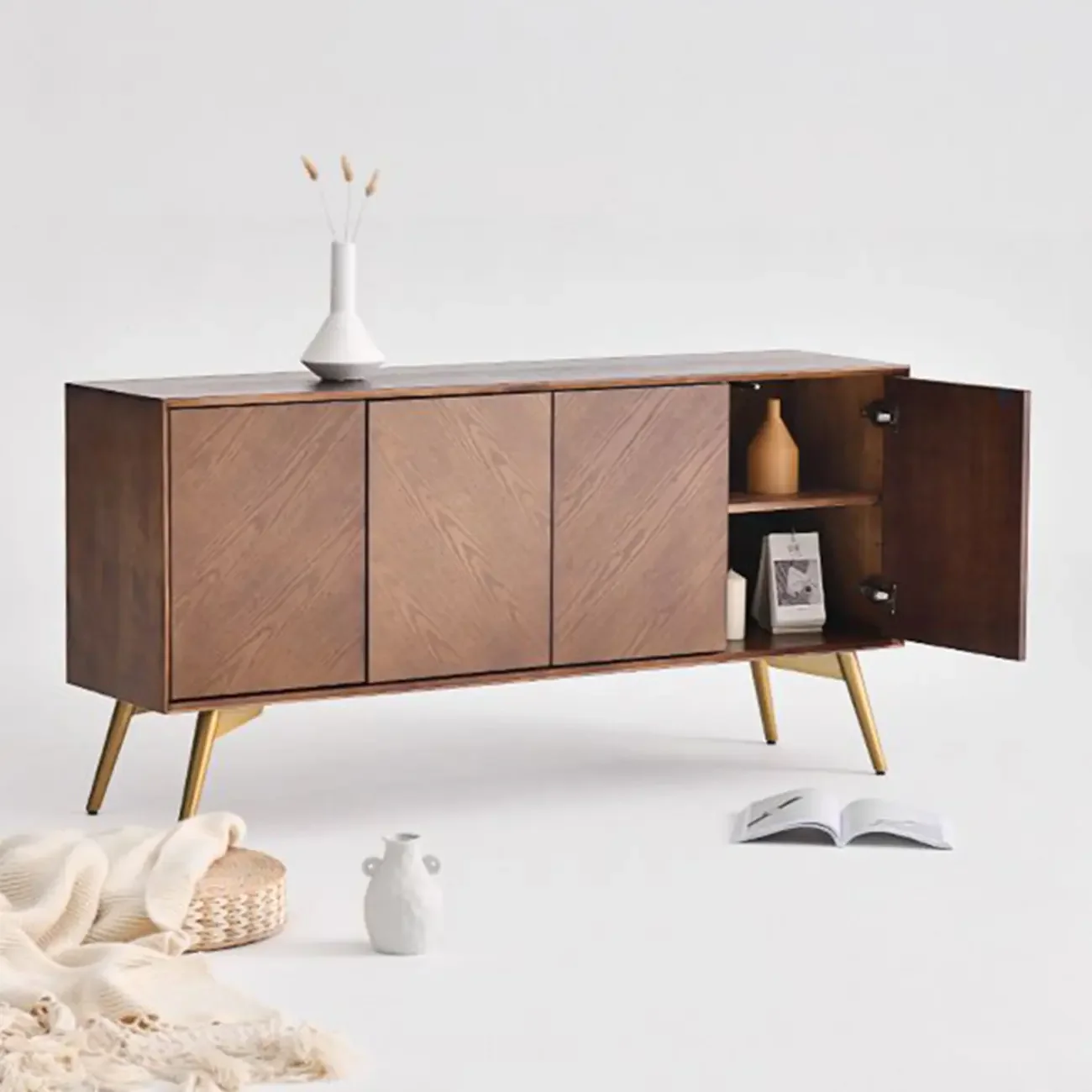 Modern Wood Sideboard Buffet Cabinet