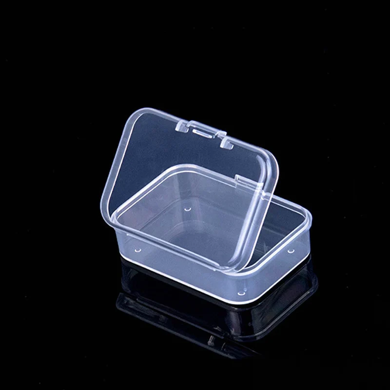 HULIANFU Mini Boxes Rectangle Clear Plastic Jewelry Storage Case Container Packaging Box for Earrings Rings Beads Collecting Small Items - Deanwangkt