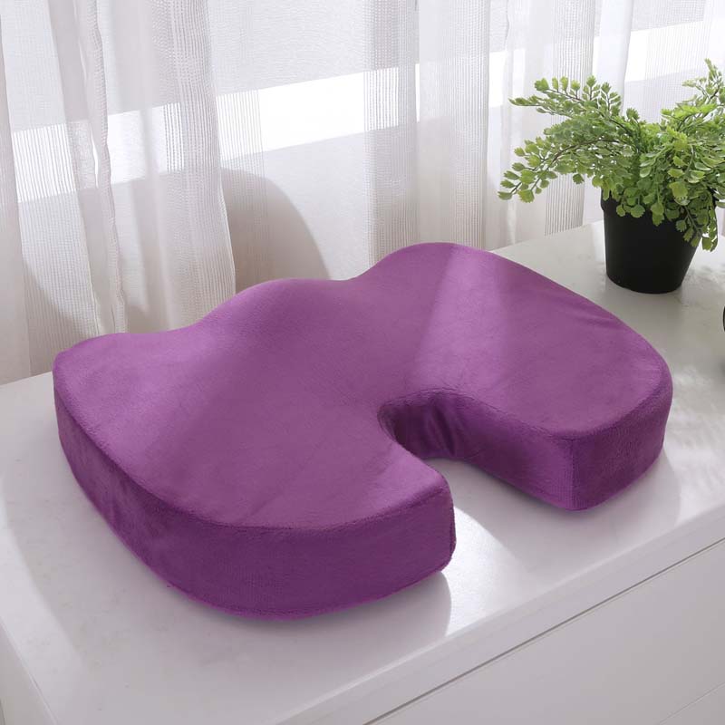 HULIANFU Orthopedic Booster Seat Cushion Memory Foam Chair Massage Pad Office Back-rest Pad Driver Pilot Headrest - Deanwangkt