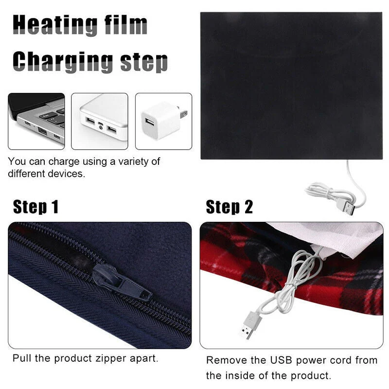 HULIANFU Portable Electric Blanket Heated Double Thermal Blanket 88*65cm Electric Warmer Electric Heating Blanket Dropshipping Warming - Deanwangkt