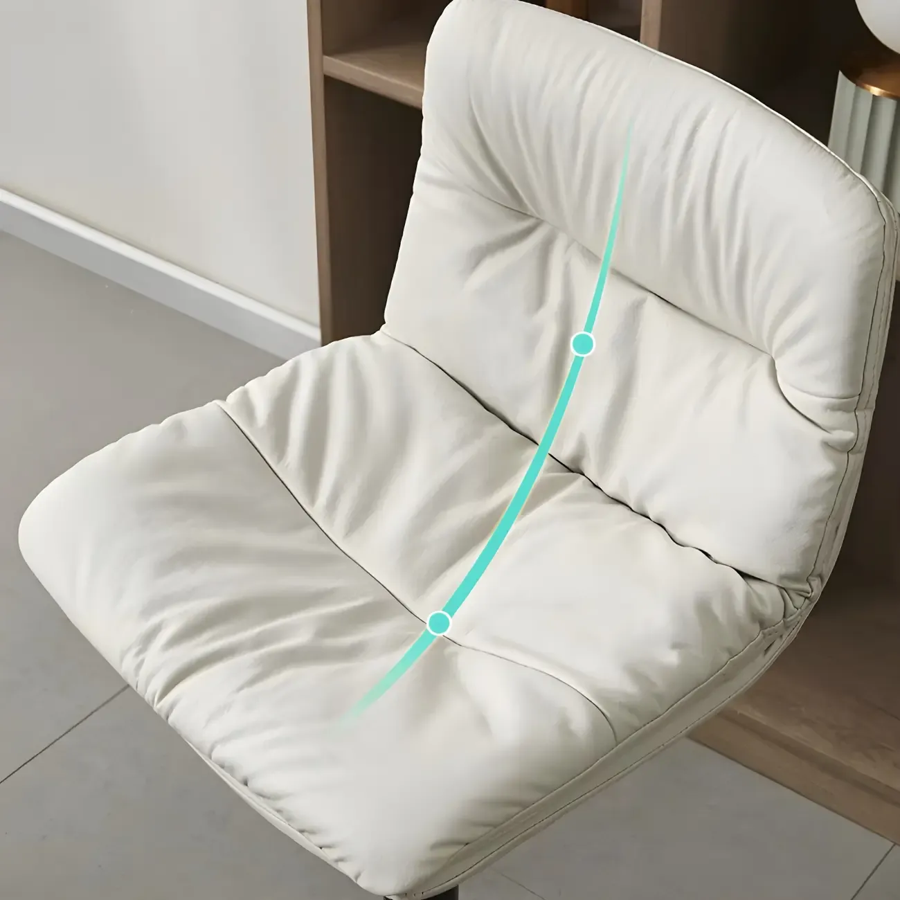 Modern Leather Saddle Swivel Adjustable Bar Stool