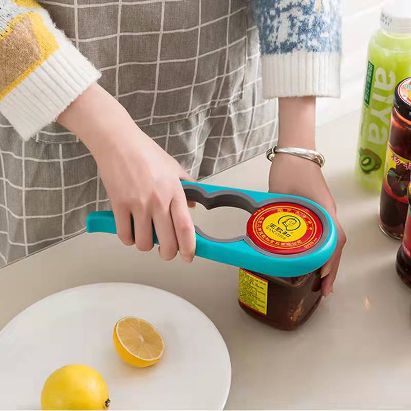 HULIANFU Kitchen Accessories Jar  Opener Beer Bottle  Can Gap Lids Off Easily Adjustable Size Stainless Steel Aluminium Alloy - Deanwangkt