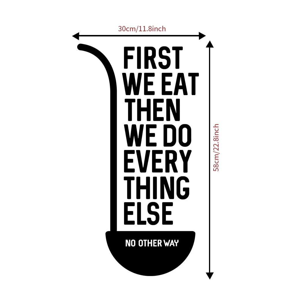 HULIANFU Kitchen Wall Stickers Vinyl Wall Decals for Kitchen English Quote Home Decor Art Decorative Stickers PVC Dining Room For Bar PVC - Deanwangkt