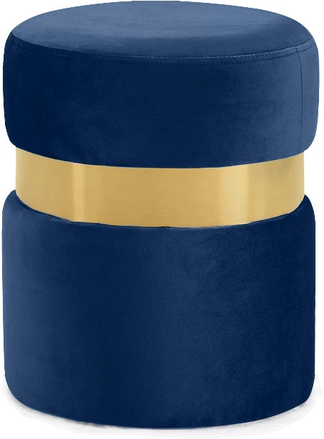 Heidi Round Velvet Ottoman in 6 Color Options