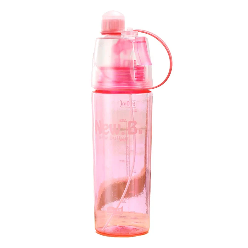 HULIANFU New 400/600Ml 3 Color Solid Plastic Spray Cool Summer Sport Water Bottle Portable Climbing Outdoor Bike Shaker My Water Bottles - Deanwangkt