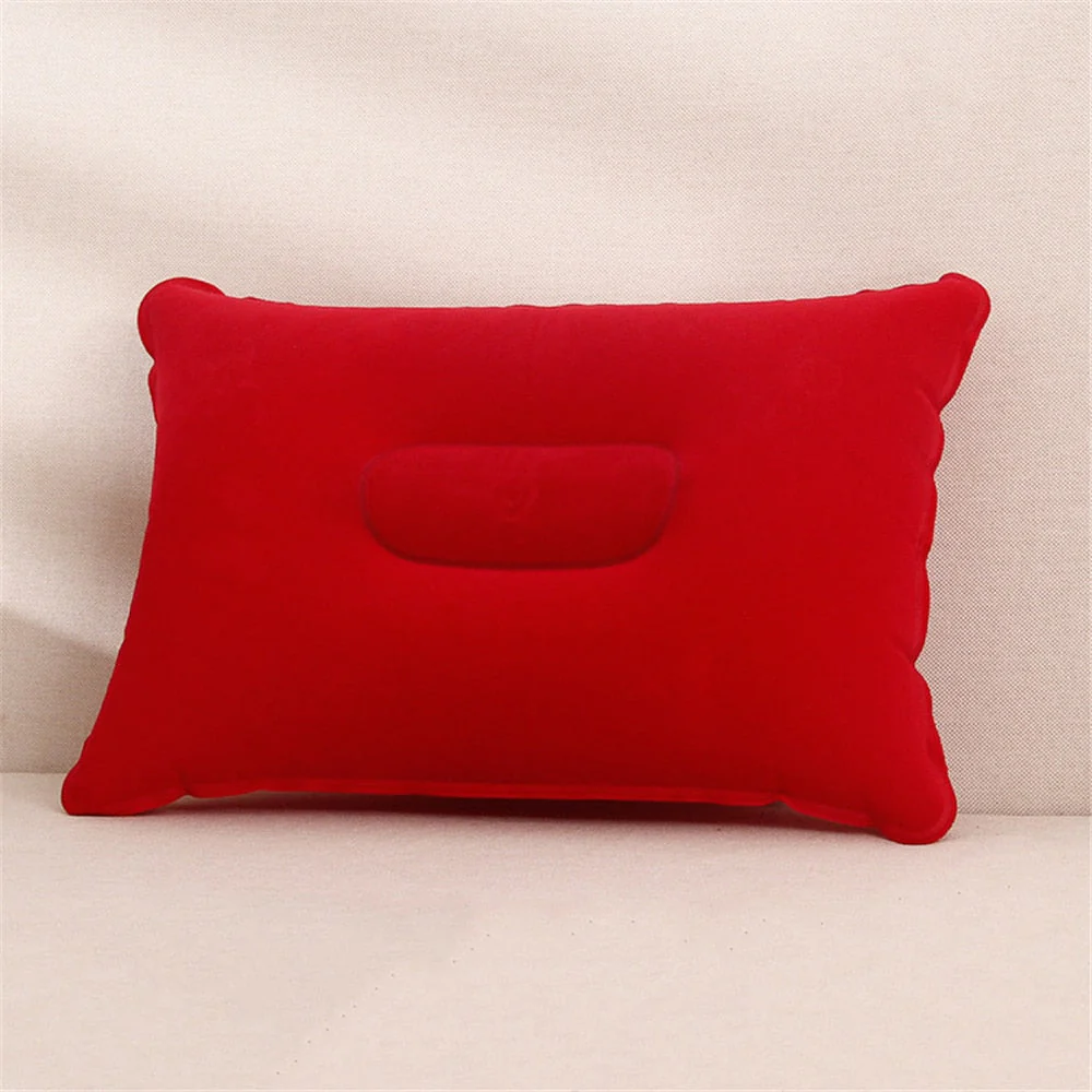 HULIANFU Portable Ultralight Inflatable PVC Nylon Air Pillows Camping Sleep Cushion Travel Hiking Beach Car Plane Head Rest Camp Gears - Deanwangkt