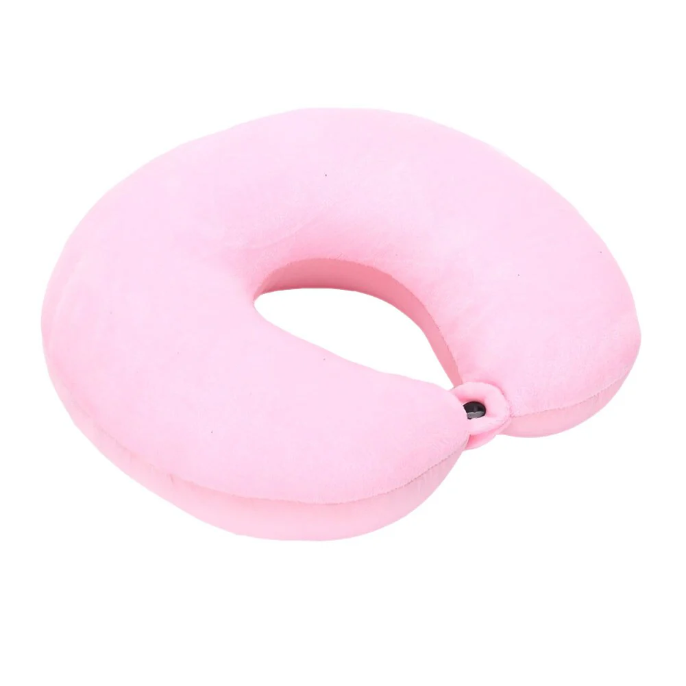 HULIANFU U-shaped Travel Pillow Plush Pillowcase for Outdoor Travel Aircraft Soft Pillow Cushion To Protect Neck and Cervical Spine - Deanwangkt