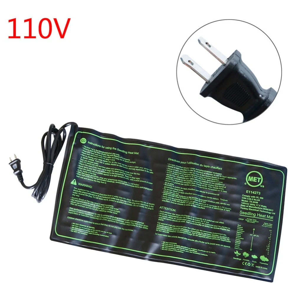 HULIANFU Seedling Heating Mat 50x25/50/120cm Waterproof Plant Seed Germination Propagation Clone Starter Pad 110V/220V Garden Supplies - Deanwangkt