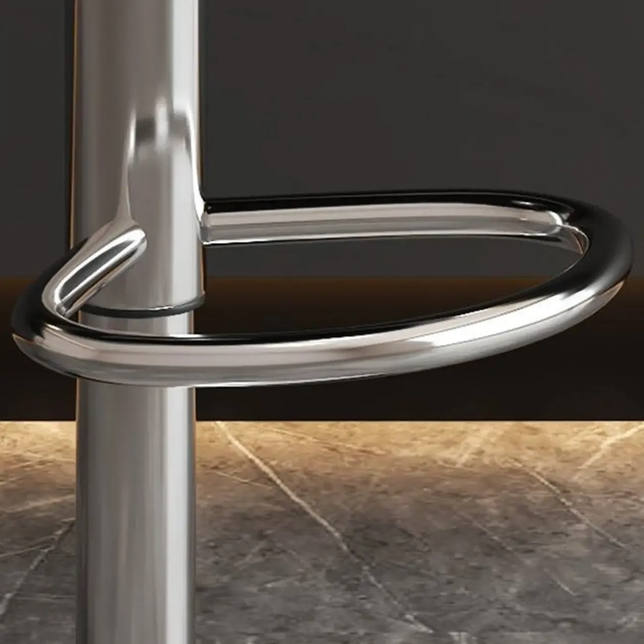 Diamond Tufted Swivel Bar Stool Adjustable Black Red PU Leather